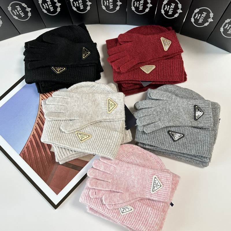 Prada Scarf Hat Gloves  (265)