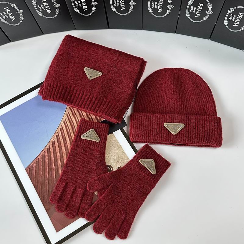 Prada Scarf Hat Gloves  (280)