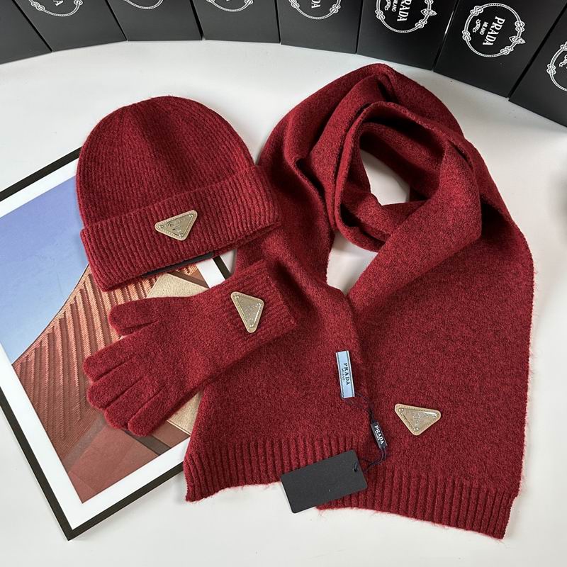 Prada Scarf Hat Gloves  (282)