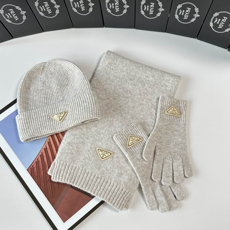 Prada Scarf Hat Gloves  (296)