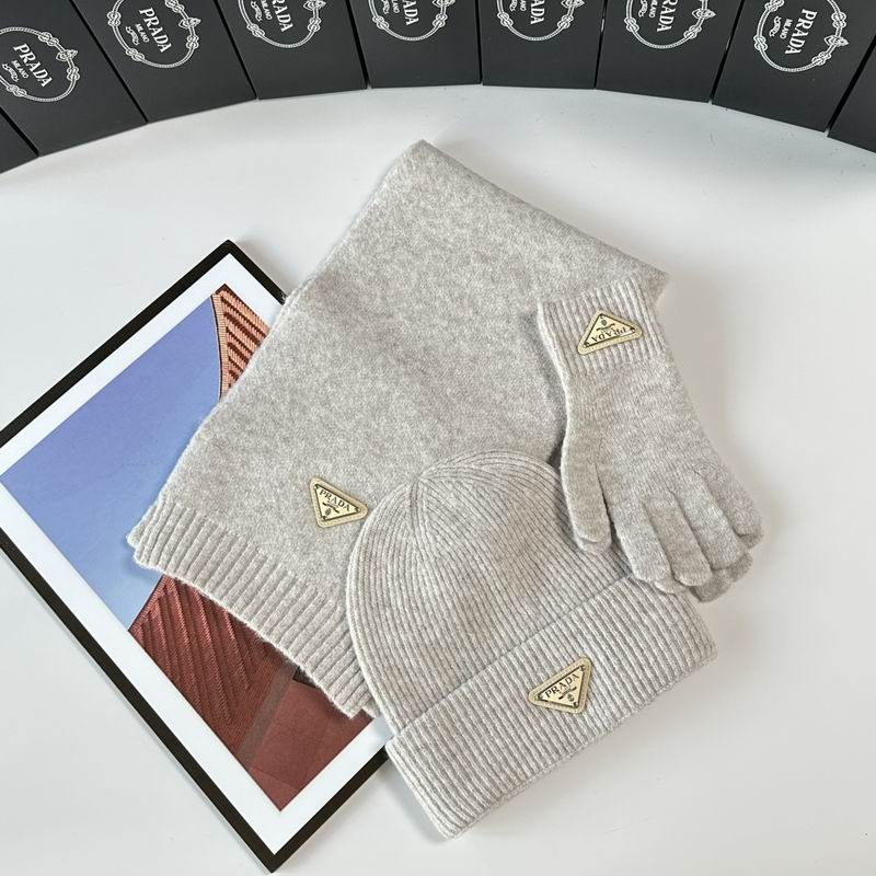 Prada Scarf Hat Gloves  (297)