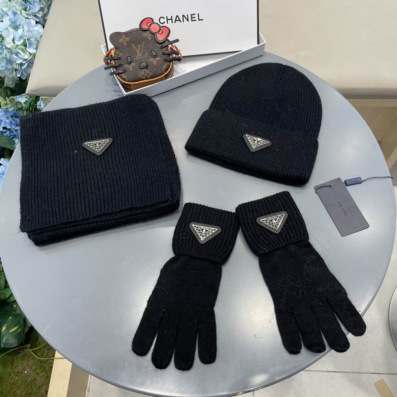Prada Scarf Hat Gloves  (91)