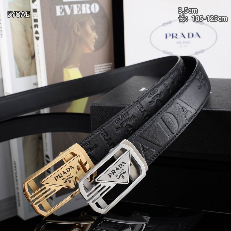 Prada belt 35mm(自动扣）X105-125cm 8L (1)