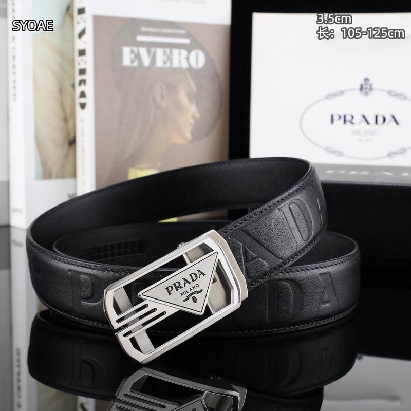 Prada belt 35mm(自动扣）X105-125cm 8L (3)
