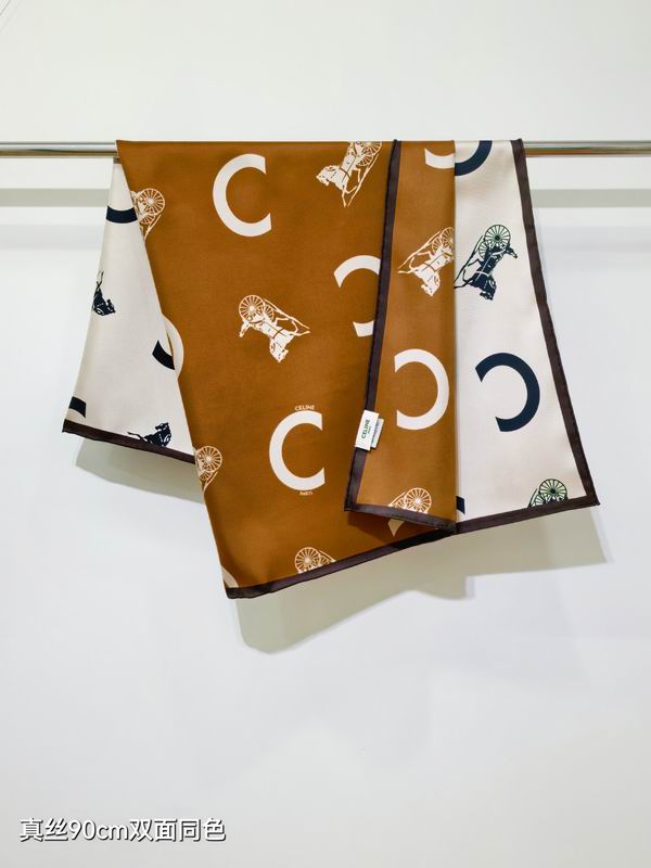 Celine silk scarf 90X90cm E06 (12)