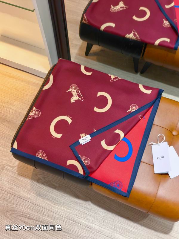 Celine silk scarf 90X90cm E06 (7)