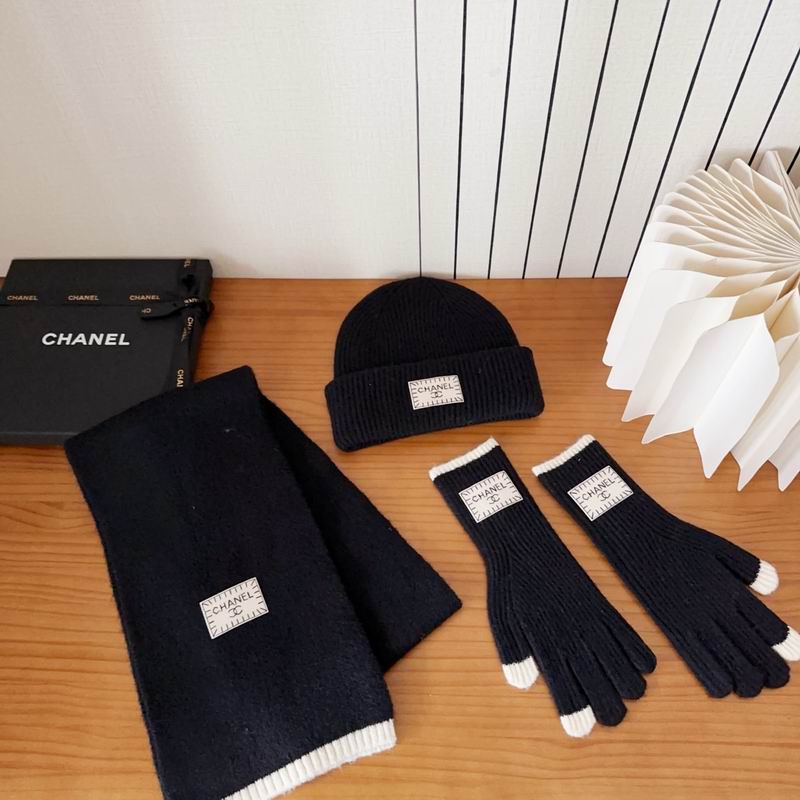 Chanel Scarf Hat Gloves (128)