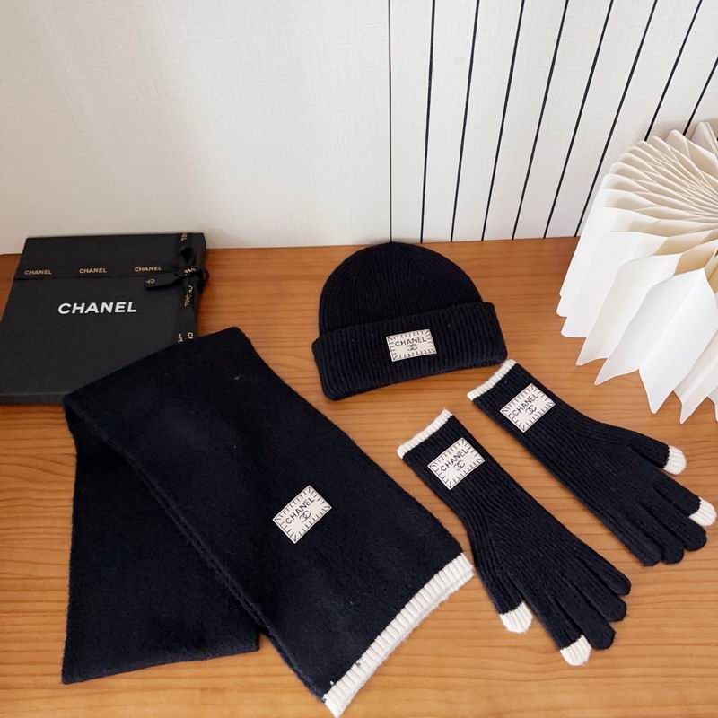 Chanel Scarf Hat Gloves (129)
