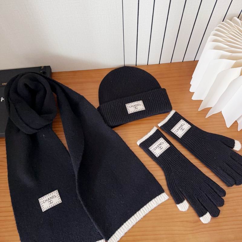 Chanel Scarf Hat Gloves (132)