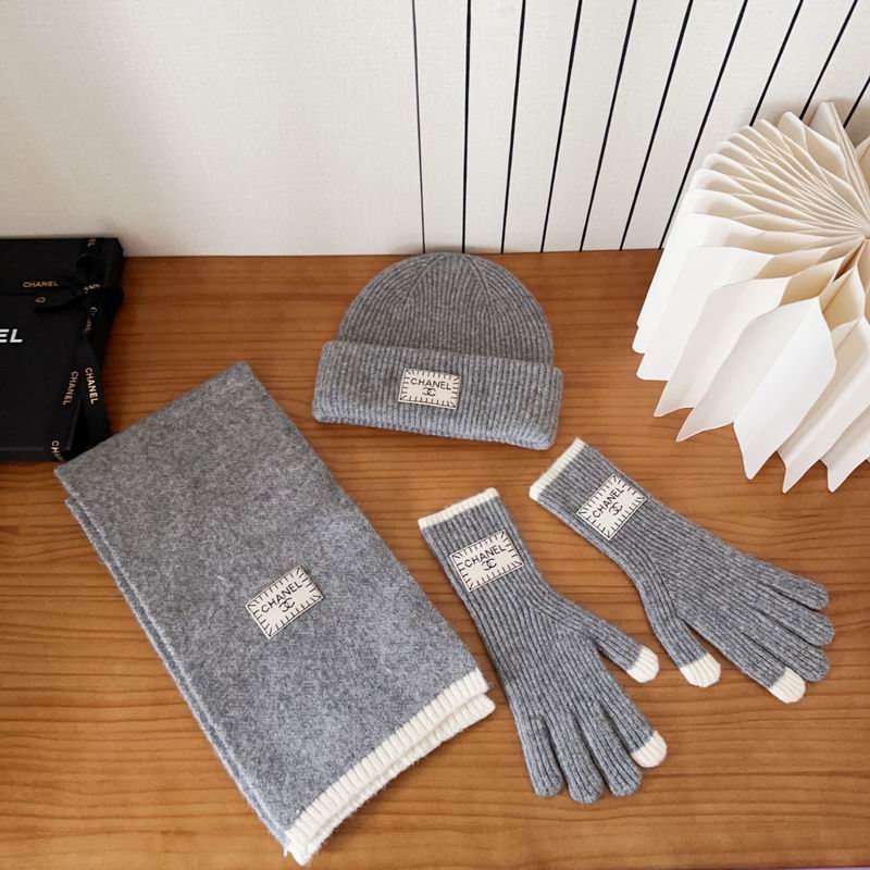 Chanel Scarf Hat Gloves (136)