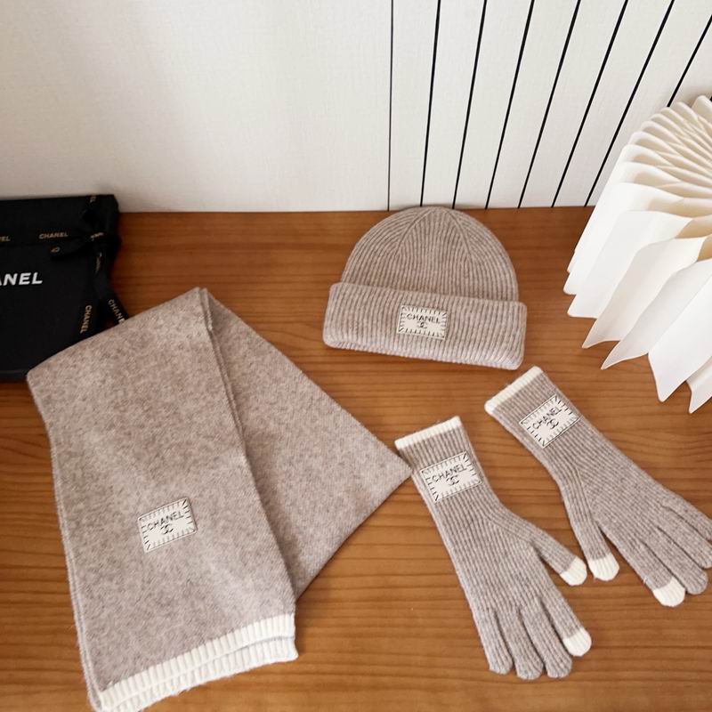 Chanel Scarf Hat Gloves (154)