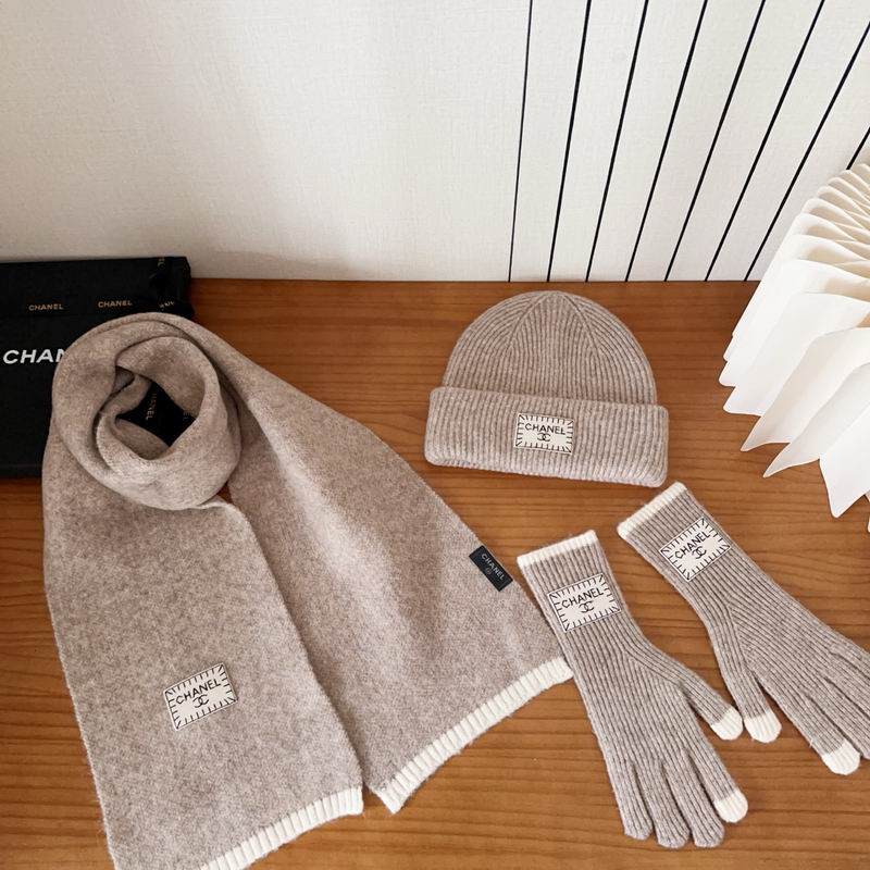 Chanel Scarf Hat Gloves (155)