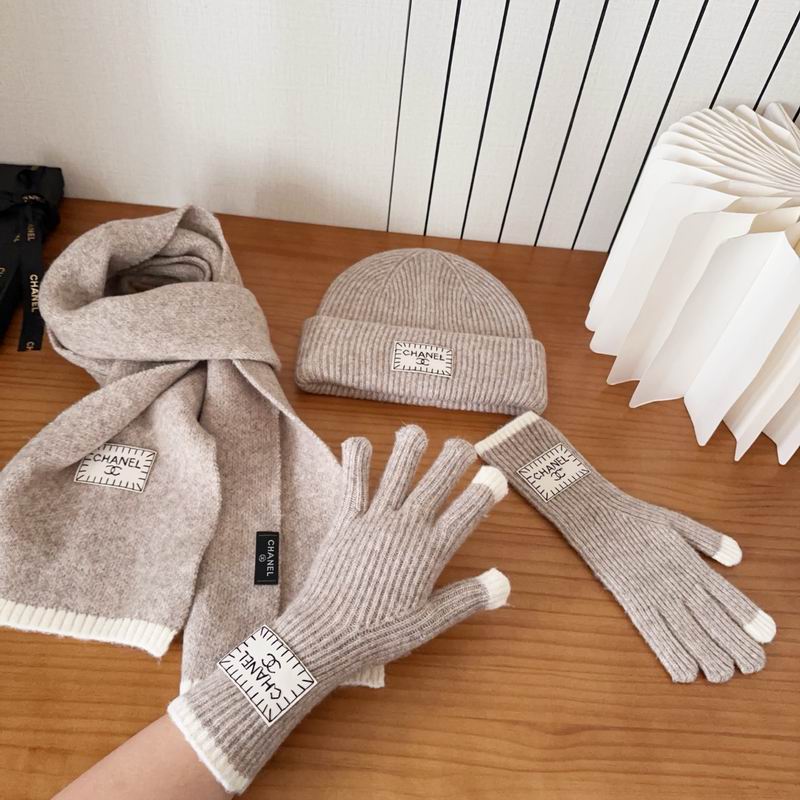 Chanel Scarf Hat Gloves (158)