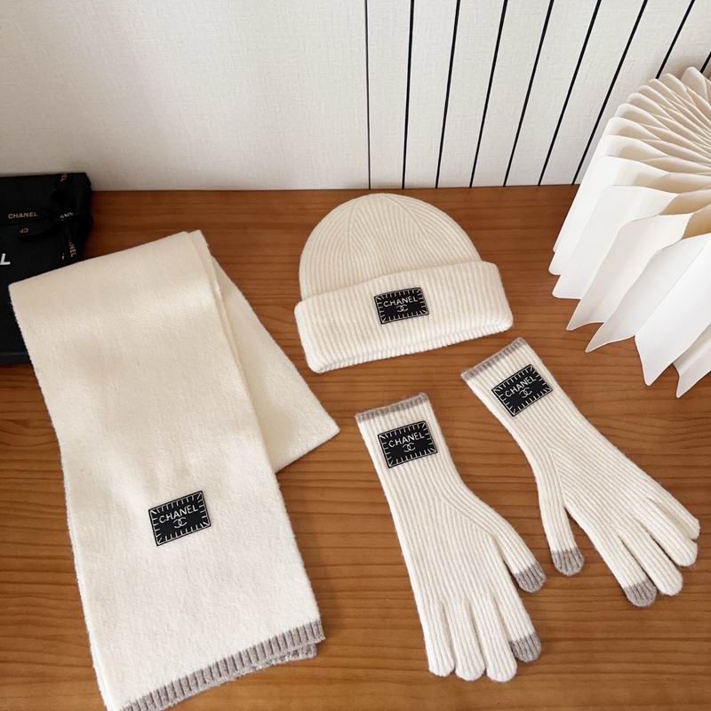 Chanel Scarf Hat Gloves (163)