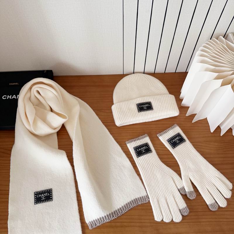 Chanel Scarf Hat Gloves (165)