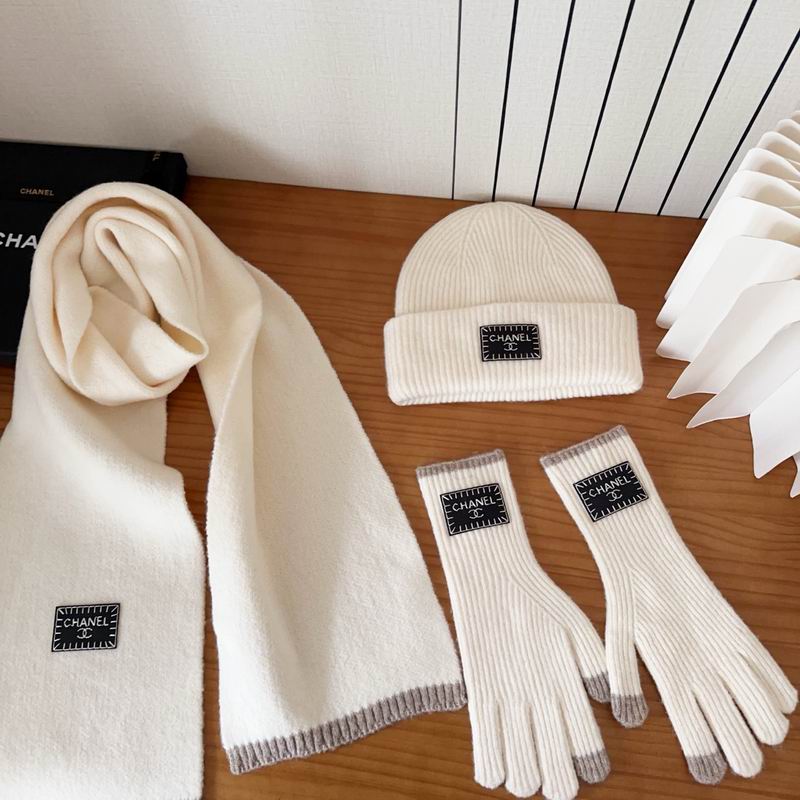 Chanel Scarf Hat Gloves (166)