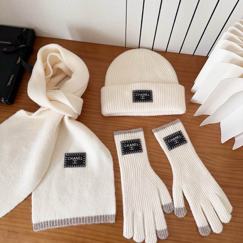 Chanel Scarf Hat Gloves (168)