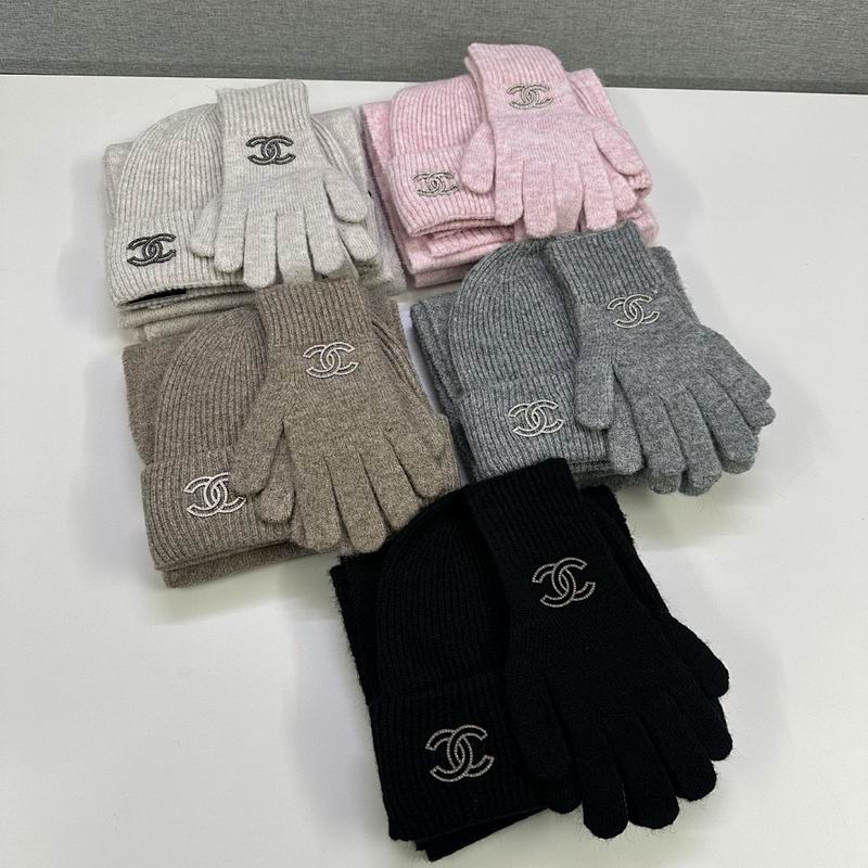 Chanel Scarf Hat Gloves hm (10)