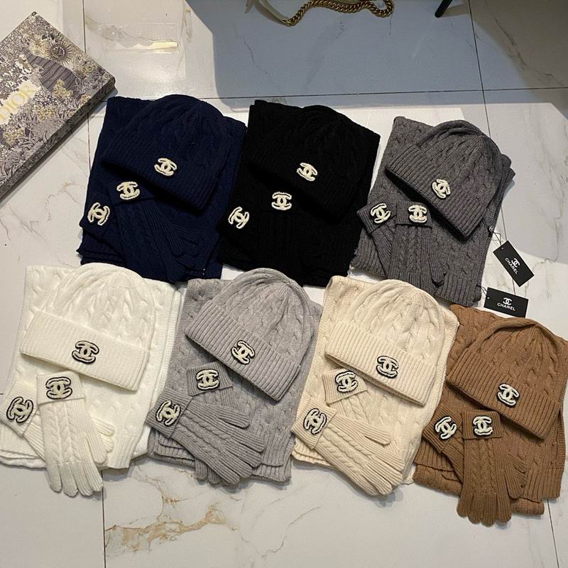 Chanel Scarf Hat Gloves hm (16)