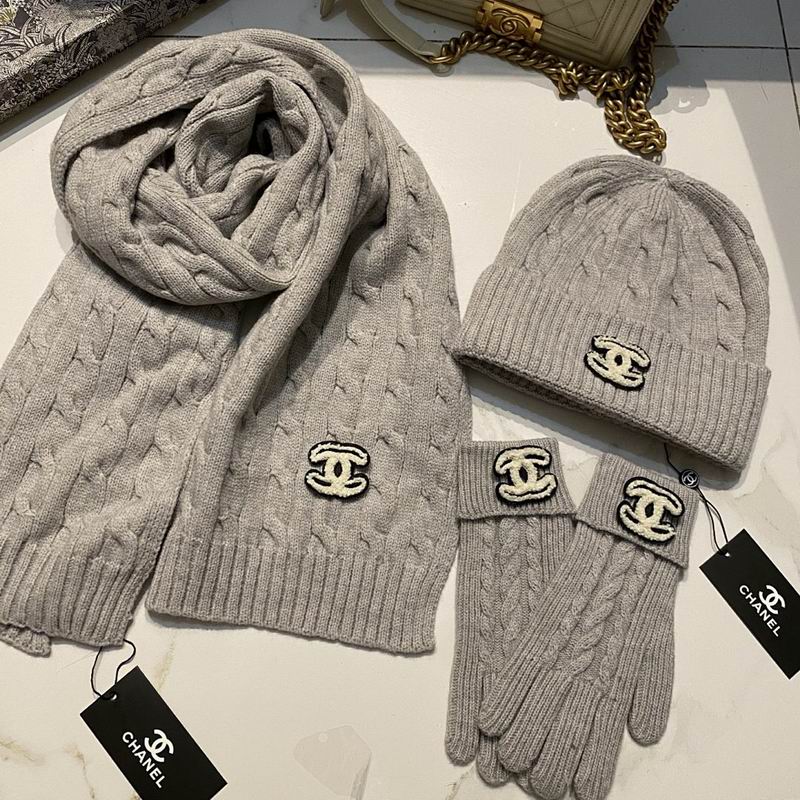 Chanel Scarf Hat Gloves hm (18)