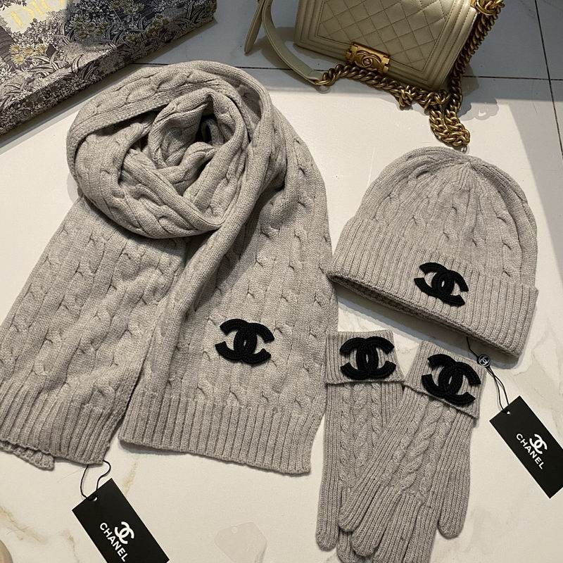 Chanel Scarf Hat Gloves hm (3)