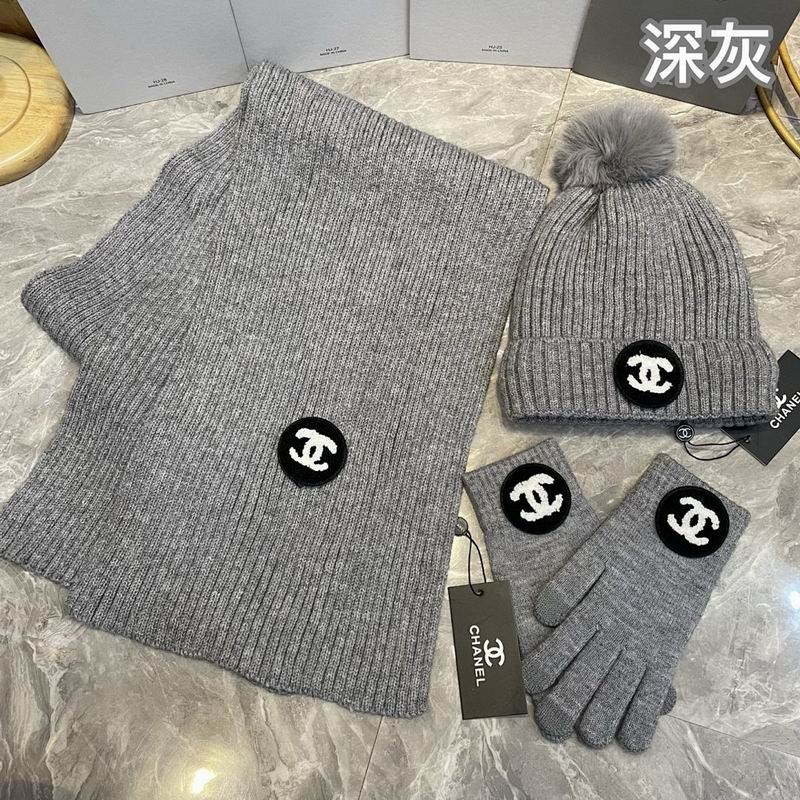 Chanel Scarf Hat Gloves hm (30)