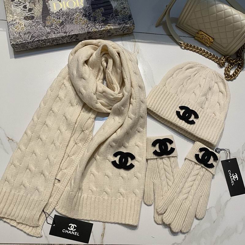 Chanel Scarf Hat Gloves hm (6)