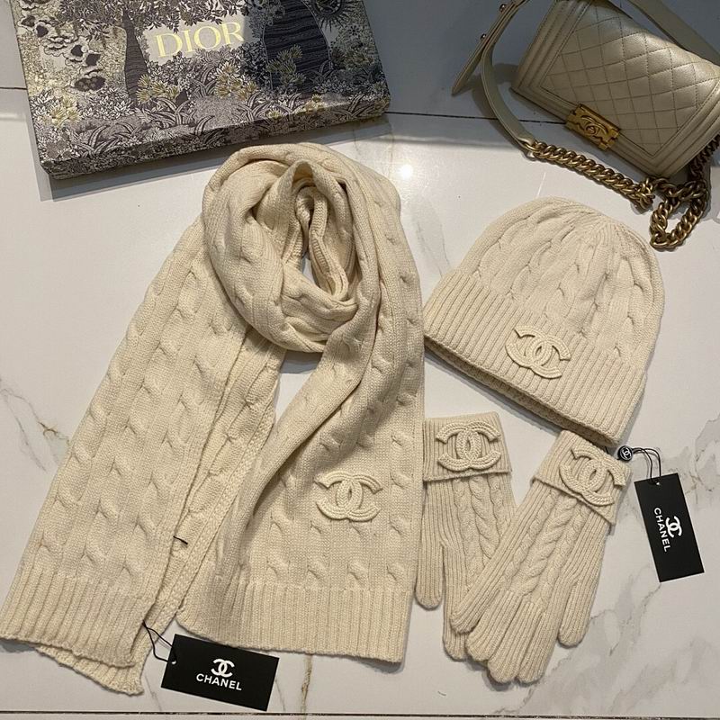 Chanel Scarf Hat Gloves hm (7)