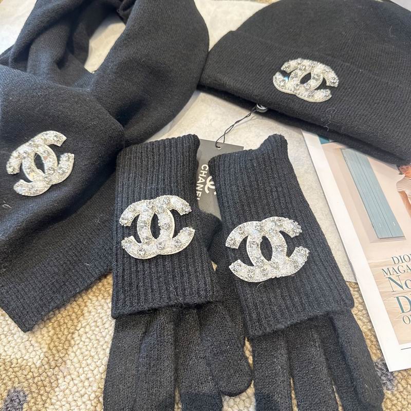 Chanel Scarf Hat gloves (10)