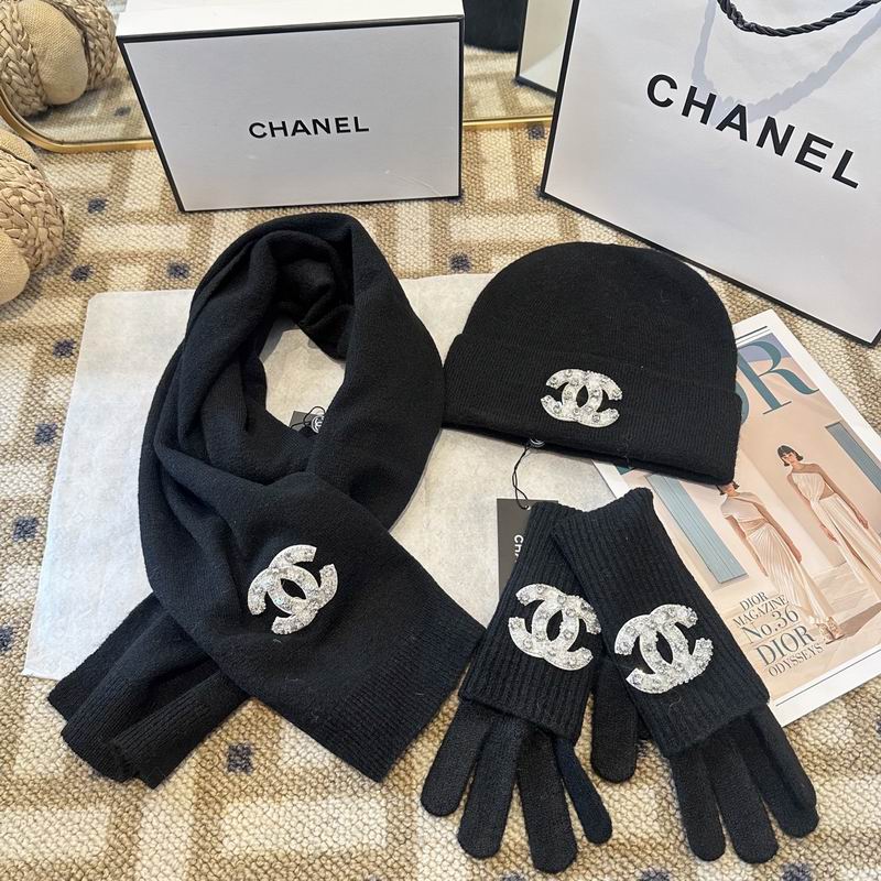 Chanel Scarf Hat gloves (12)