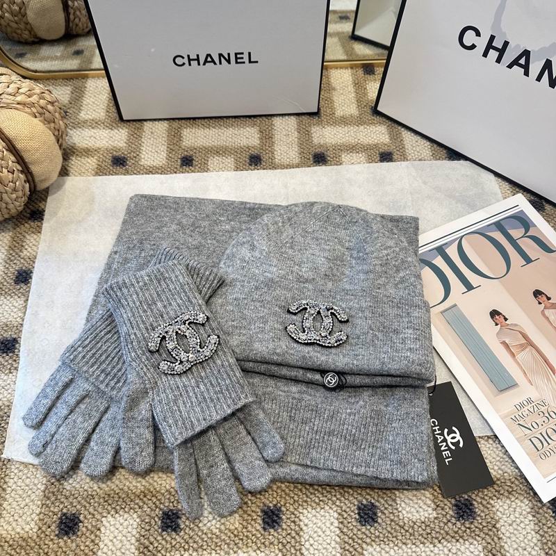 Chanel Scarf Hat gloves (9)