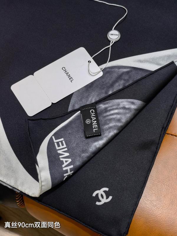 Chanel silk Scarf 90X90cm E01 (3)