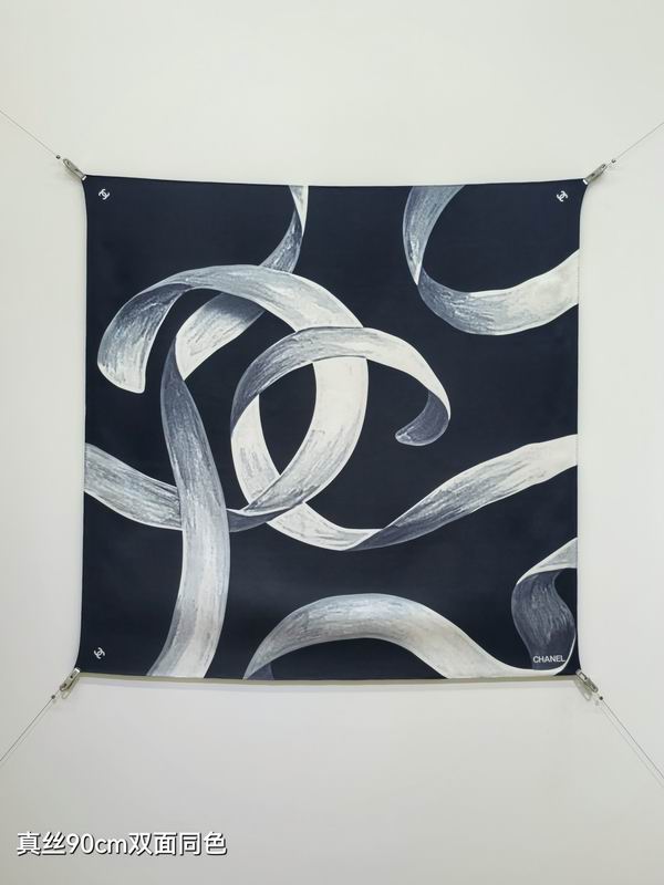 Chanel silk Scarf 90X90cm E01 (7)