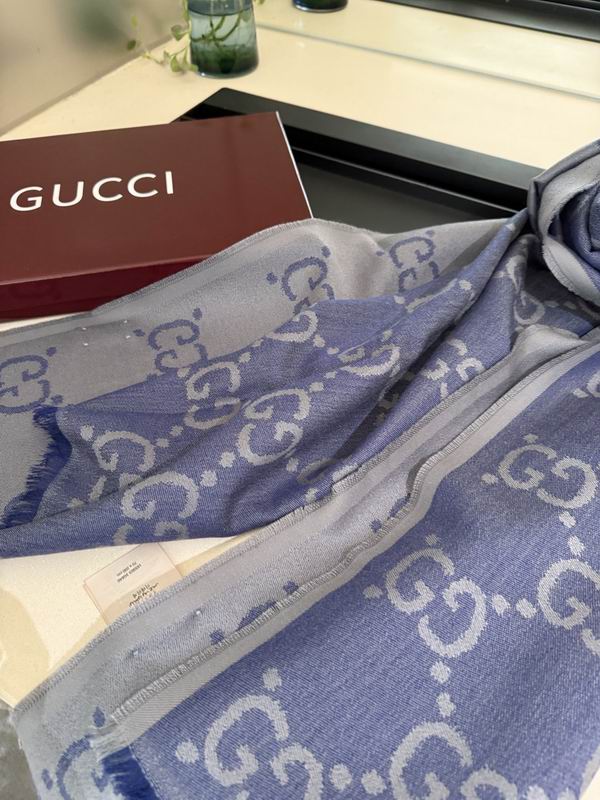 Gucci Scarf 210X70.1cm 70%羊毛30%桑蚕丝 E02 (1)