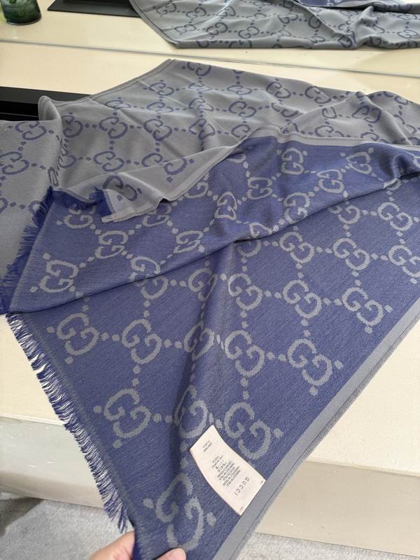 Gucci Scarf 210X70.1cm 70%羊毛30%桑蚕丝 E02 (3)