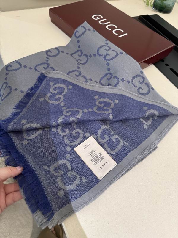 Gucci Scarf 210X70.1cm 70%羊毛30%桑蚕丝 E02 (4)