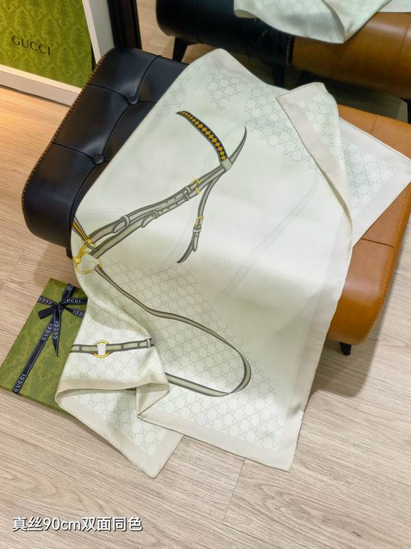 Gucci silk scarf 90X90cm E05 (6)