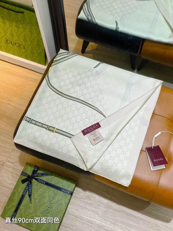 Gucci silk scarf 90X90cm E05 (7)