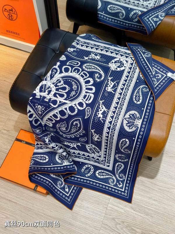Hermes silk Scarf 90X90cm E05 (16)