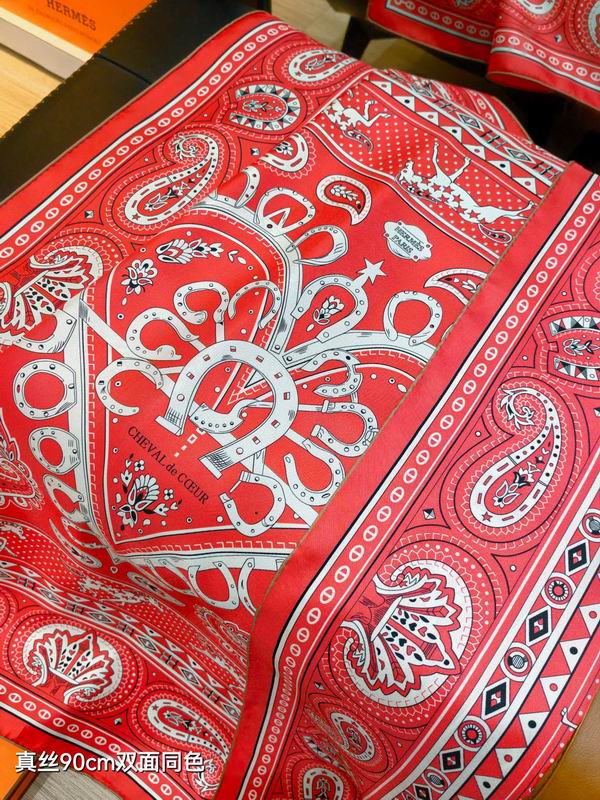Hermes silk Scarf 90X90cm E05 (24)