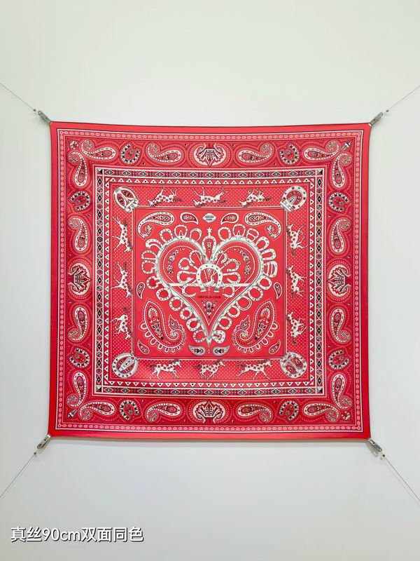 Hermes silk Scarf 90X90cm E05 (27)