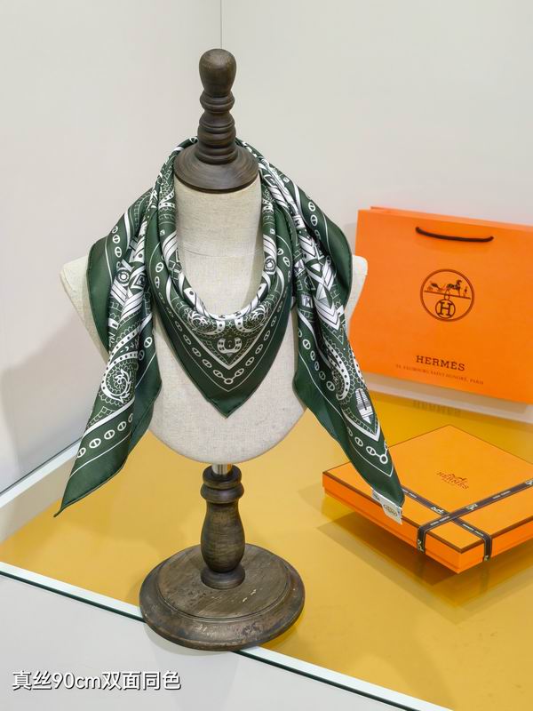 Hermes silk Scarf 90X90cm E05 (3)
