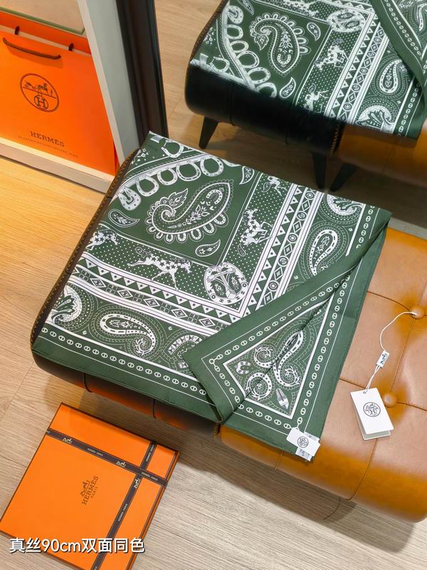 Hermes silk Scarf 90X90cm E05 (8)