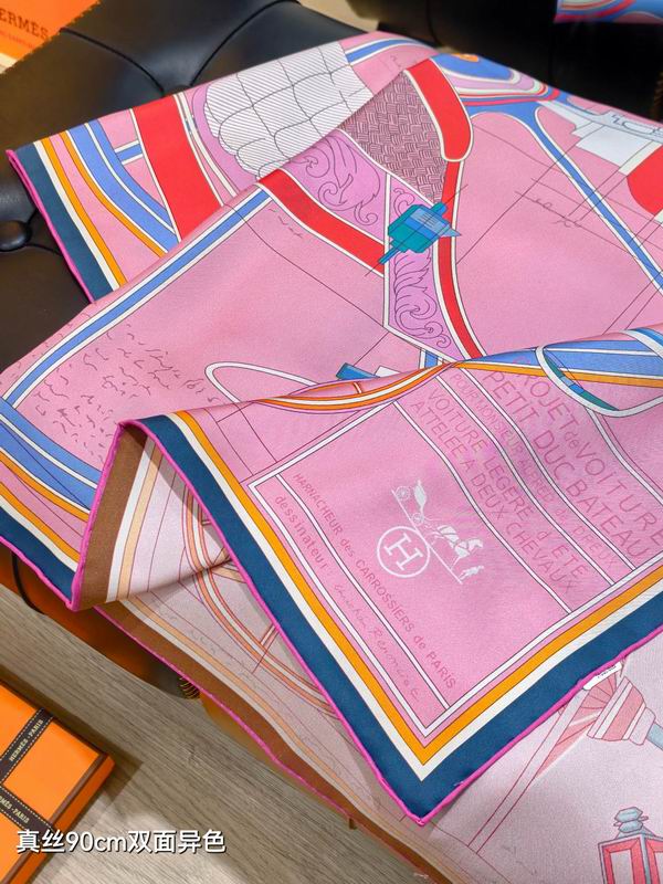 Hermes silk Scarf 90X90cm E35 (14)