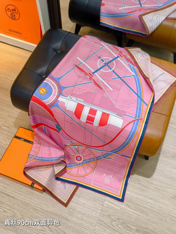 Hermes silk Scarf 90X90cm E35 (15)