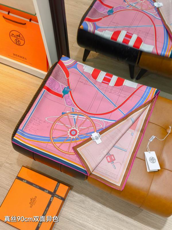 Hermes silk Scarf 90X90cm E35 (16)