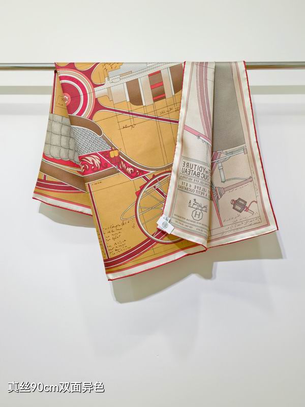 Hermes silk Scarf 90X90cm E35 (22)