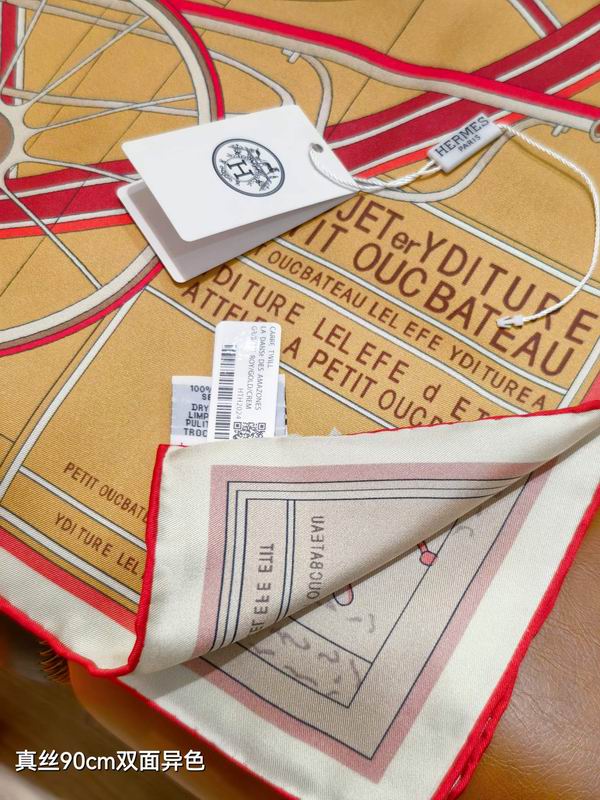 Hermes silk Scarf 90X90cm E35 (23)