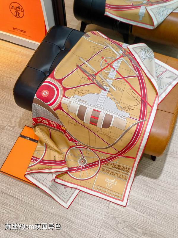 Hermes silk Scarf 90X90cm E35 (25)