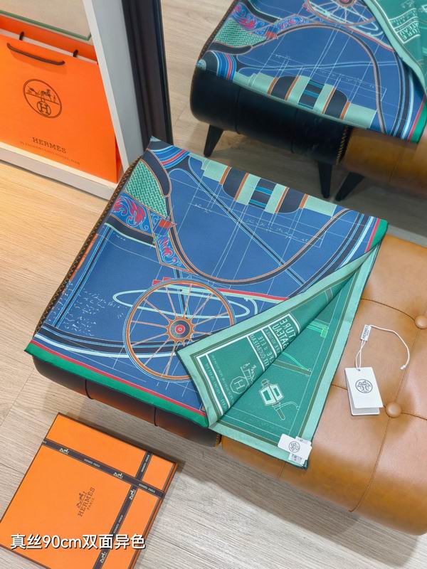 Hermes silk Scarf 90X90cm E35 (36)